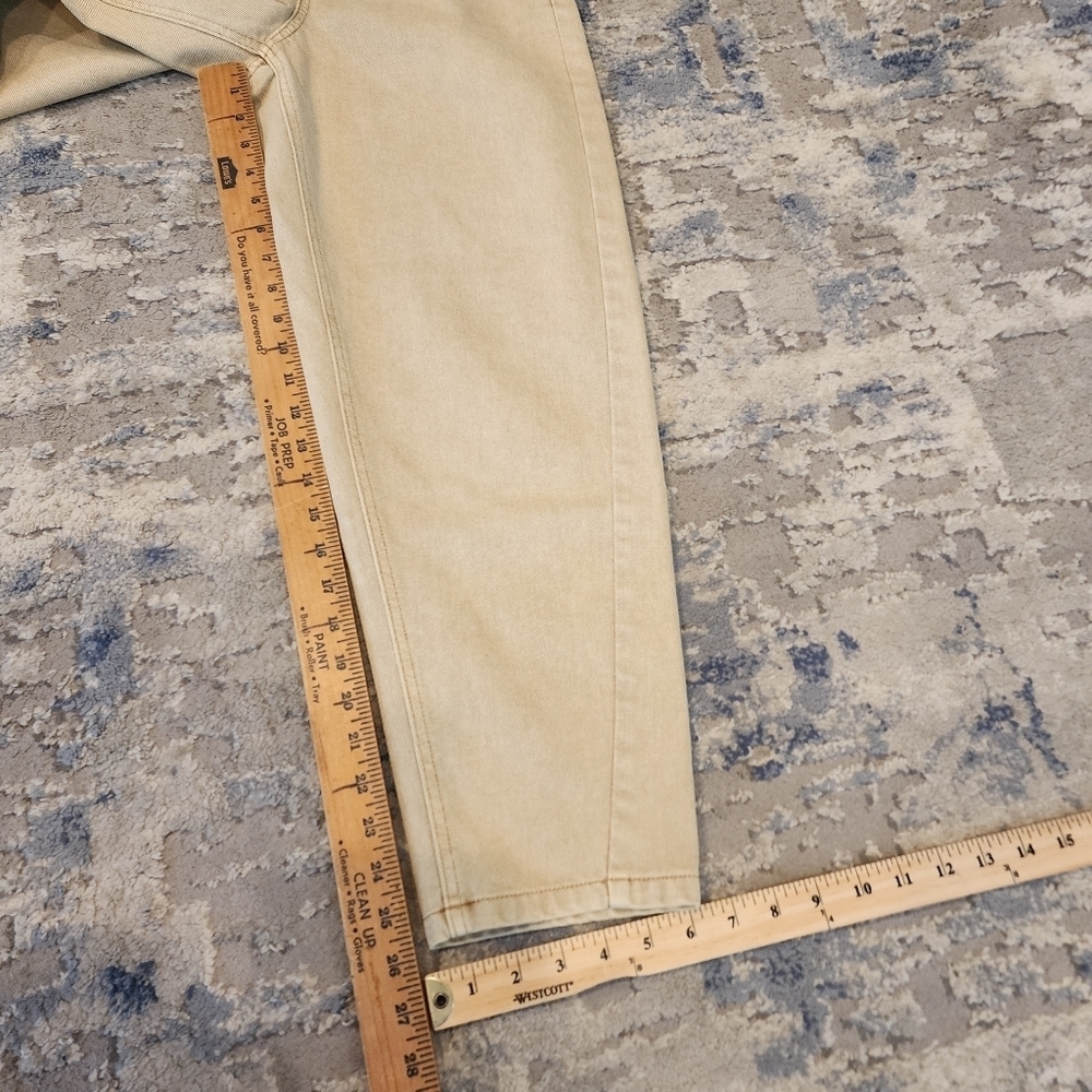 NWT Frank & Oak Linda Balloon Fit Tan Khaki Jeans. Women's size 23. Hemp/Cotton - Picture 16 of 16